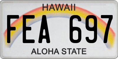 HI license plate FEA697