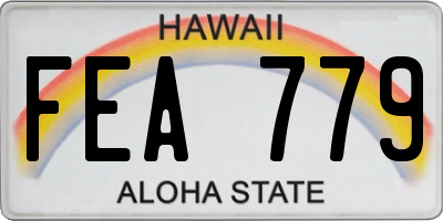 HI license plate FEA779