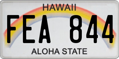 HI license plate FEA844