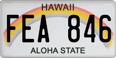 HI license plate FEA846