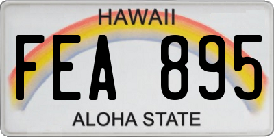 HI license plate FEA895