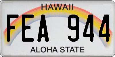 HI license plate FEA944