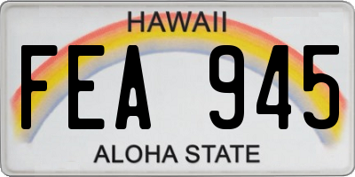HI license plate FEA945