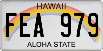 HI license plate FEA979