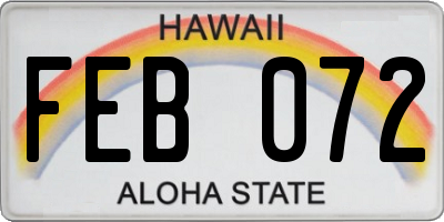 HI license plate FEB072