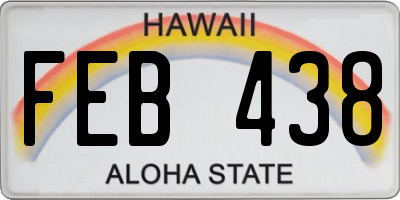 HI license plate FEB438