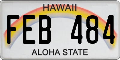 HI license plate FEB484