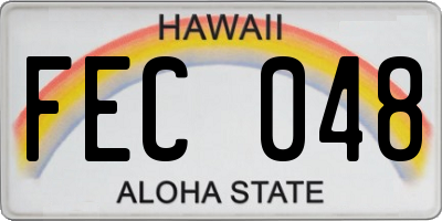 HI license plate FEC048