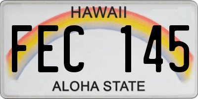 HI license plate FEC145