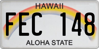HI license plate FEC148