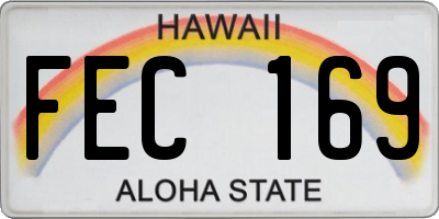 HI license plate FEC169