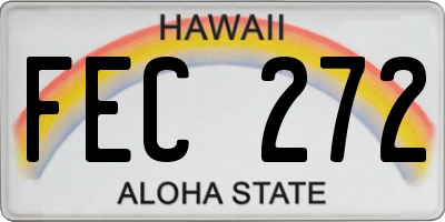 HI license plate FEC272