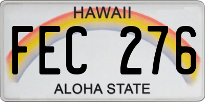 HI license plate FEC276