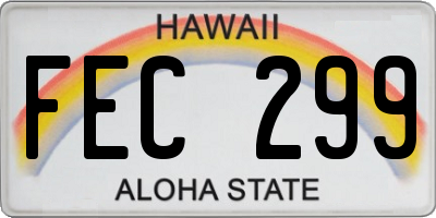 HI license plate FEC299