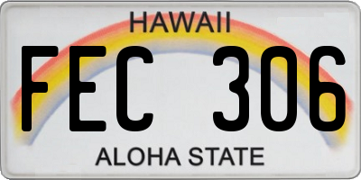 HI license plate FEC306
