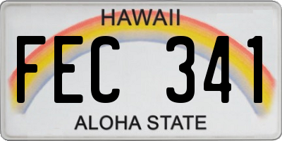 HI license plate FEC341