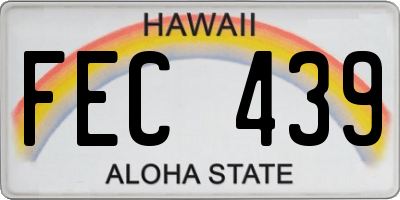 HI license plate FEC439