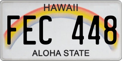HI license plate FEC448