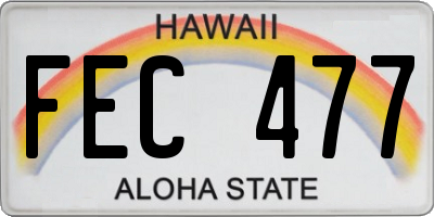 HI license plate FEC477