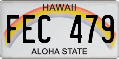 HI license plate FEC479