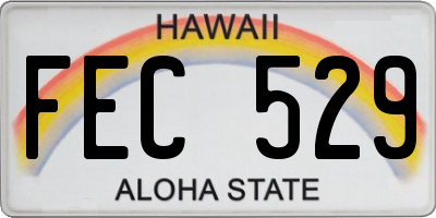 HI license plate FEC529
