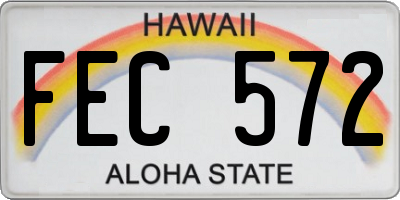 HI license plate FEC572