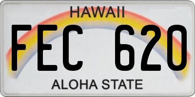 HI license plate FEC620