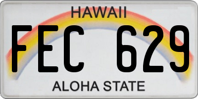HI license plate FEC629