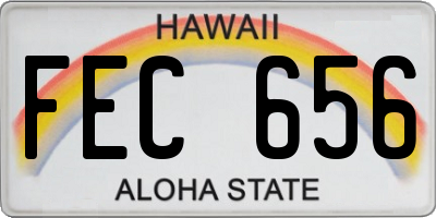 HI license plate FEC656