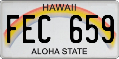 HI license plate FEC659