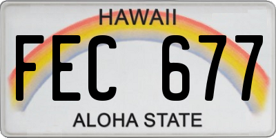 HI license plate FEC677