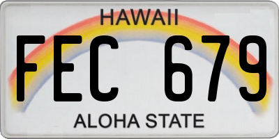 HI license plate FEC679