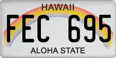 HI license plate FEC695