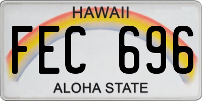 HI license plate FEC696