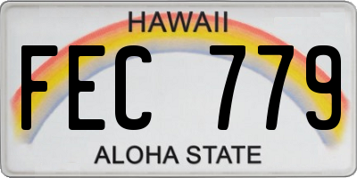 HI license plate FEC779