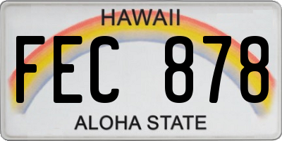 HI license plate FEC878