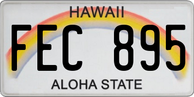HI license plate FEC895
