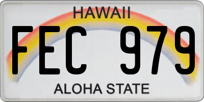 HI license plate FEC979
