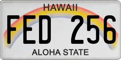 HI license plate FED256