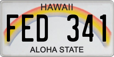 HI license plate FED341