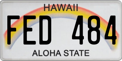 HI license plate FED484