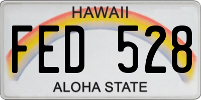 HI license plate FED528