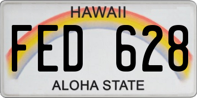 HI license plate FED628