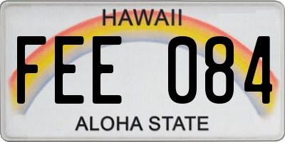 HI license plate FEE084