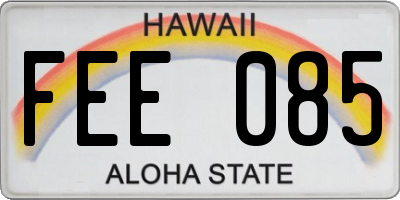 HI license plate FEE085