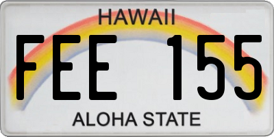 HI license plate FEE155