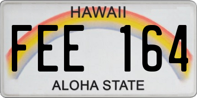 HI license plate FEE164