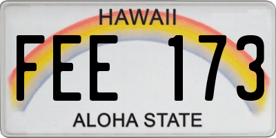 HI license plate FEE173