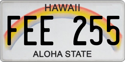 HI license plate FEE255
