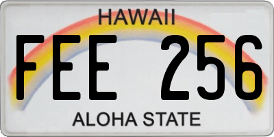 HI license plate FEE256
